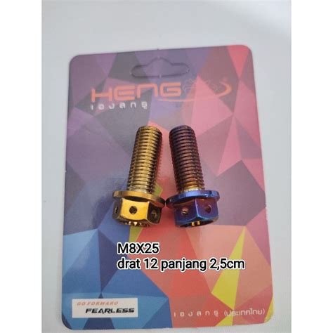 Jual Baut Probolt Flower Gold Blue M X Drat Ukuran Cm Harga