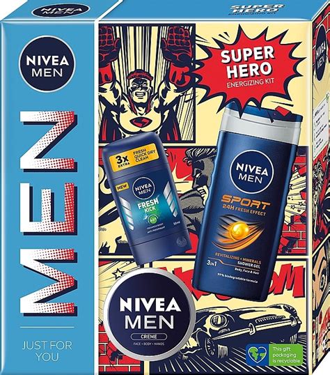 Nivea Men Super Hero Set Sh Gel Ml Deo Ml B Cr Ml Set