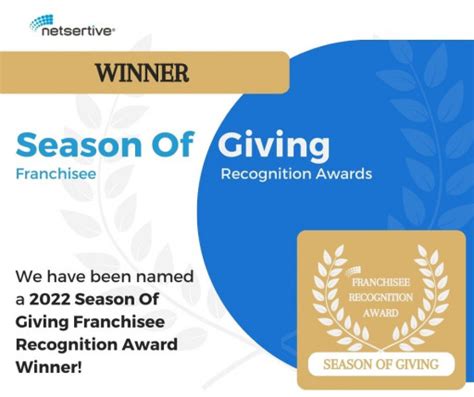 Kristin Humphrey Named A Netsertive Season Of Giving Franchisee Recognition Award Winner