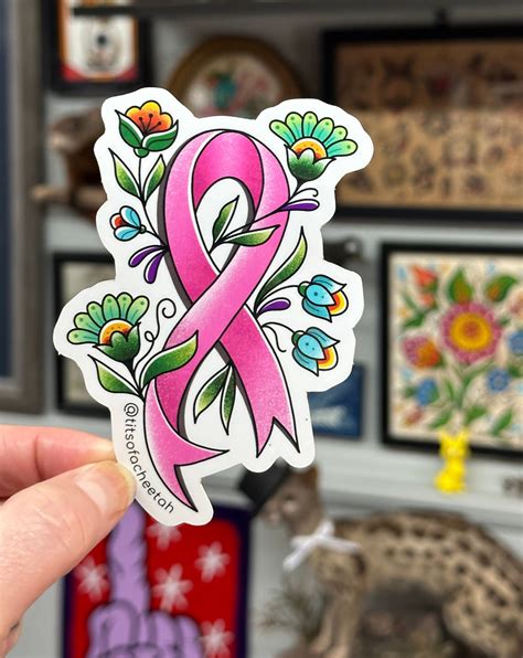 Breast Cancer Awareness Ribbon Sticker Decal Vinyl - Etsy