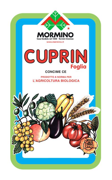 Cuprin Foglia Mormino Concime Ce Biologico 1kg Negozio Hobby