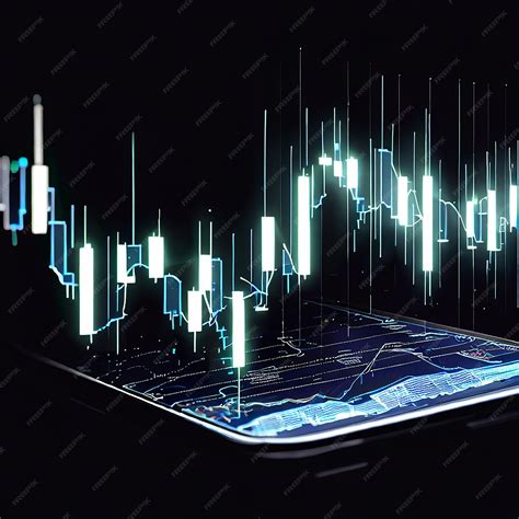 Premium AI Image | Forex Chart Device in Black Background