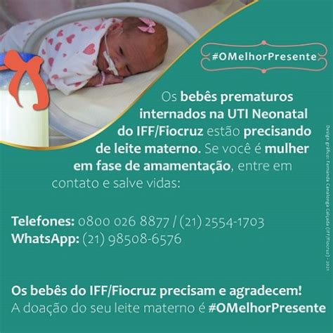 O Melhor Presente Fiocruz Lan A Campanha De Doa O De Leite Materno