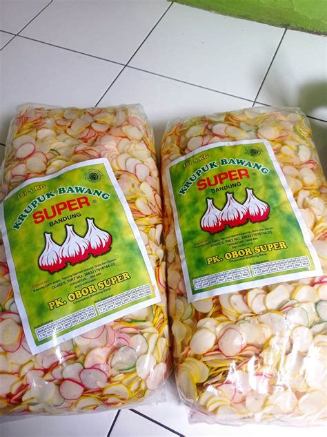 Kerupuk Bawang Warna Warni PK Obor Kiloan Lazada Indonesia