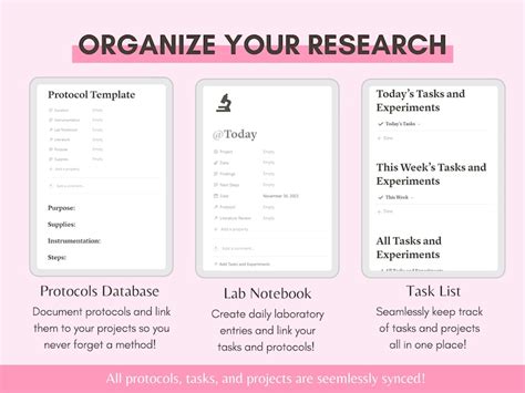 Research Lab Notebook Notion Template For Phd Students Researchers