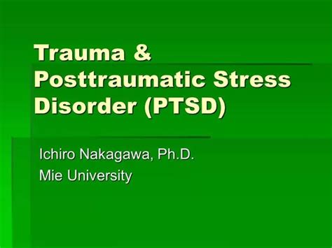 Ppt Trauma Posttraumatic Stress Disorder Ptsd Powerpoint Presentation