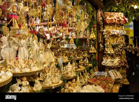 Christmas Decorations at Munich Christmas Market, Munich, Germany Stock ...