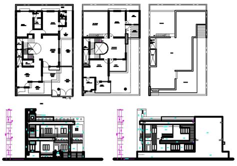 Modern House Plan Autocad File Image To U