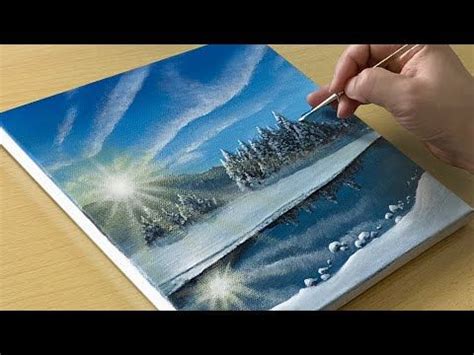 Winter Scenery Painting Acrylic Painting For Beginners STEP By STEP