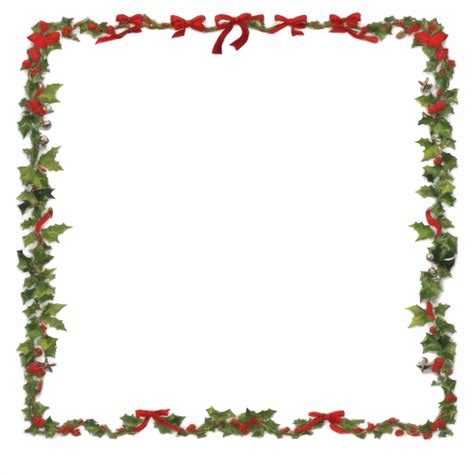 Christmas Border Frame PNG Transparent Background Ai Generative