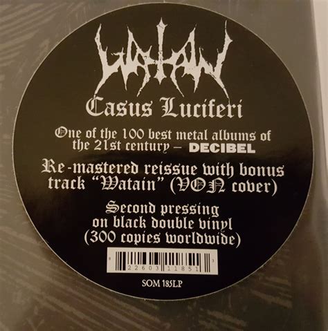 Watain Casus Luciferi Re Issue Gatefold Dlp Lamech Records