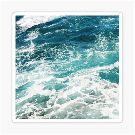 Blue Ocean Waves Sticker For Sale By Alexandrastr Redbubble