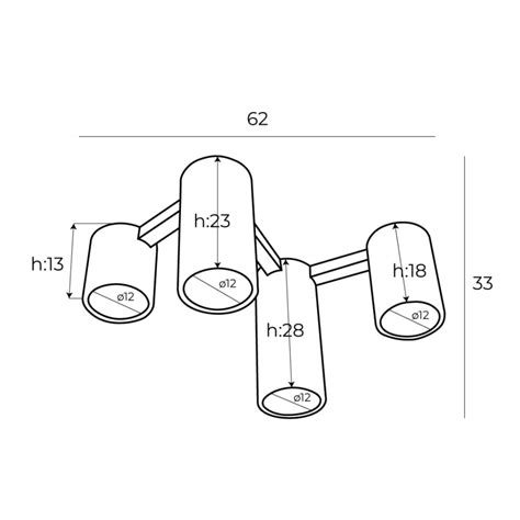 Lampa Sufitowa Laxer Czarna Maxlight Nowoczesny Design Do Wn Trz