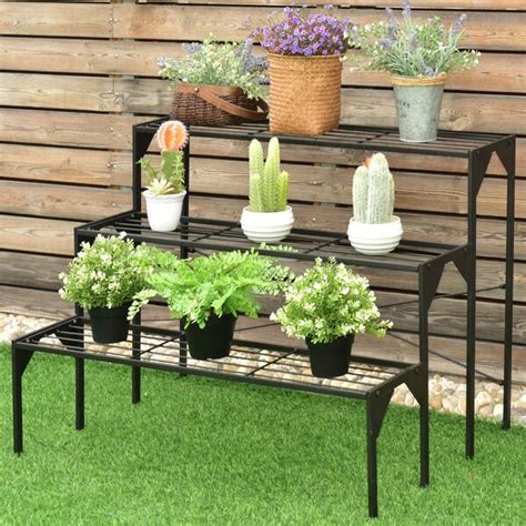 Arlmont Co 3 Tier Outdoor Metal Heavy Duty Modern For Multiple Plant