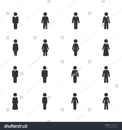 Vector Set Avatars People Icons Stock Vector (Royalty Free) 1328361482 ...