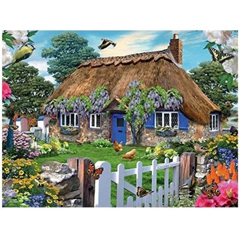 Puzzle 1500 pièces Cottage anglais Achat Vente puzzle Cdiscount