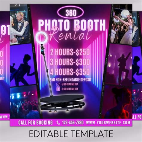 360 Photobooth Flyer Business Card Party Flyer Event Flyer Etsy Canada