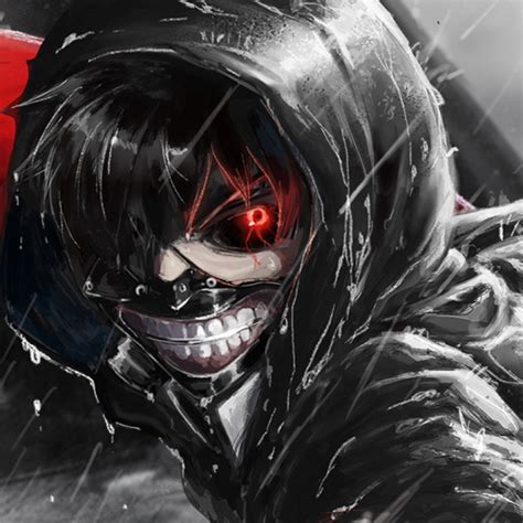 Download Red Eyes Hood Black Hair Ken Kaneki Tokyo Ghoul Anime Pfp