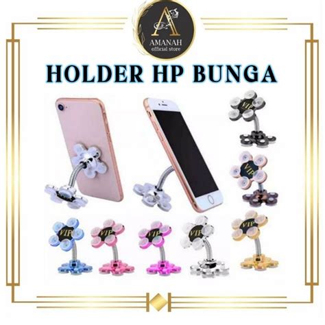 Jual Phone Holder Bunga Gurita VIP Flower Stand Gurita Pop Socket