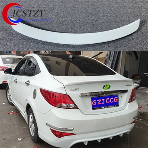 For Hyundai Verna Accent Spoiler Abs Material Car Rear Wing Primer