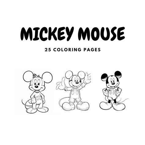 Classic Mickey Mouse Coloring Pages