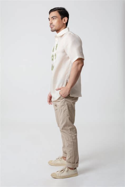 Isko Men S Short Sleeve Barong Tagalog Barong Tagalog Men Short