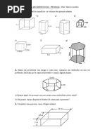 Exercícios De Volume 8 Ano Com Gabarito - Exercícios de Volume - 8º Ano | PDF | Volume | Triângulo
