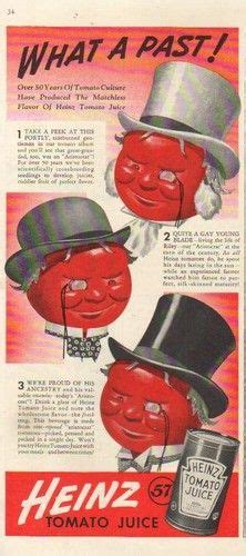 1940 Heinz Tomato Juice Vintage Magazine Print Adtop Hat And Monocle40s