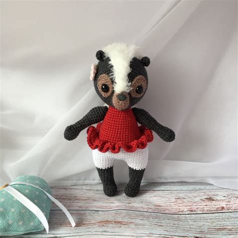 Stuffed Skunk Toy Soft Skunk Plushie Plush Skunk Baby Girl Etsy