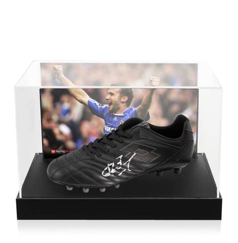 Andriy Shevchenko Signed Boot Lotto Black In Acrylic Photo Display