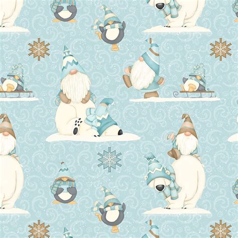 Timber Gnomies Tree Farm Gnome Christmas Panel Fabric By Shelly