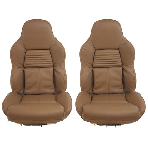 C Corvette Mounted Leather Like Vinyl Seat Covers Beige