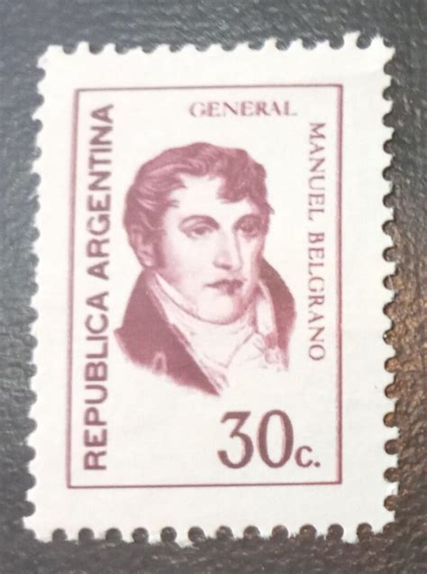 Estampilla Argentina Manuel Belgrano Próceres y Riquezas Nacionales III