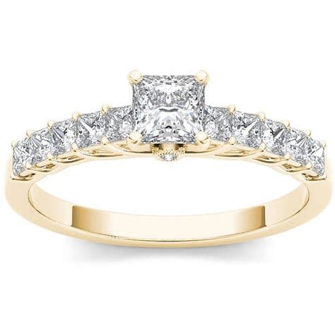 1 Carat T W Diamond Classic 14kt Yellow Gold Engagement Ring