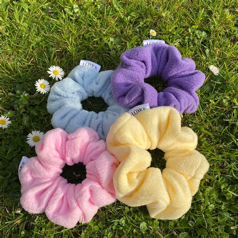 Fleecey Scrunchie Set Hair Scrunchies Fluffy Scrunchie Etsy