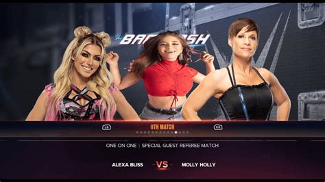 Wwe K Singles Special Guest Referee Match Alexa Bliss Vs Molly