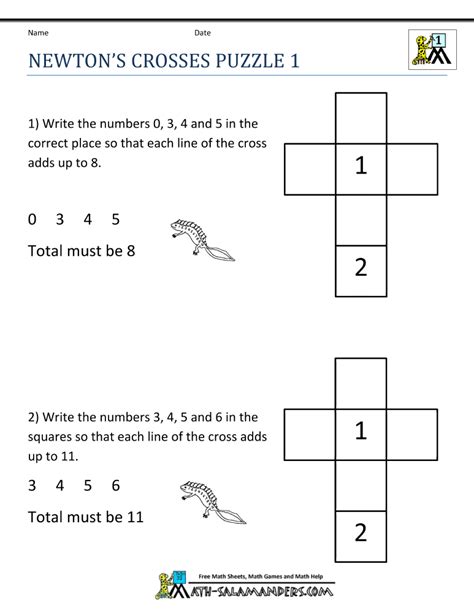 Math Puzzles for 1st Grade