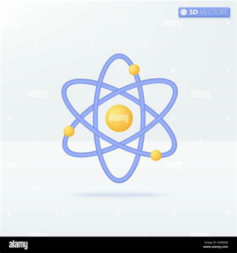 Symboles d icône Atom Noyau chimie moléculaire électrons orbitaux