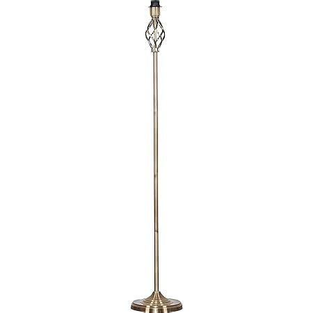 Minisun Traditional Style Satin Nickel Barley Twist Floor Lamp With A