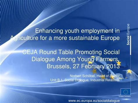 Ppt European Social Dialogue A Pillar Of Europes Social Model