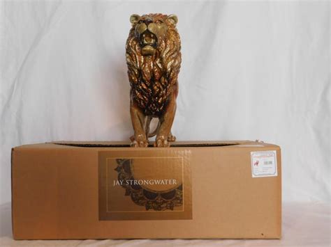 Sold Price Jay Strongwater Ares Majestic Lion Figurine Signed