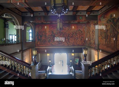 Interior Of Palacio Nacional De La Cultura In Guatemala City Stock