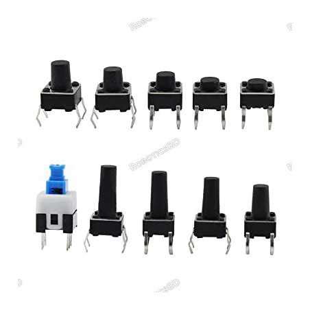 Tactile Push Button Switch 10 Values 6x6mm Micro Momentary Tact Button