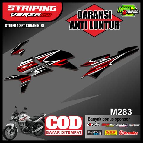 Jual COD Striping Stiker Variasi Honda Verza Old Lama Les Sticker