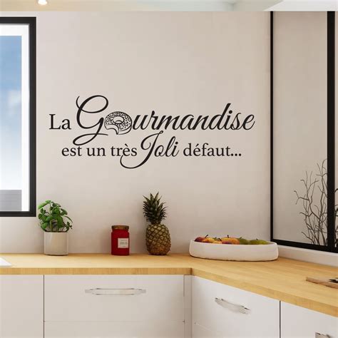 sticker mural cuisine la gourmandise est un très joli défaut Stickers