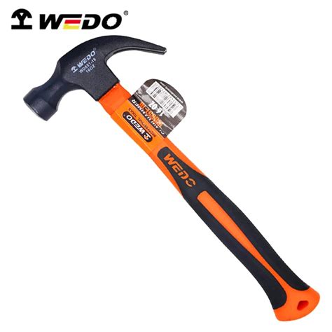 Wedo Claw Hammer 16oz Curved Nail Steel Head Fiberglass Handle Rubber