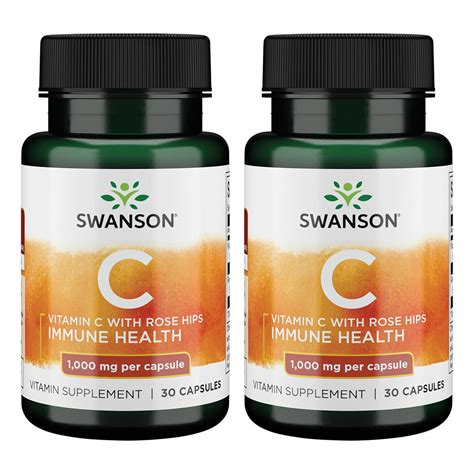 Swanson C Vitamin C With Rose Hips Mg Caps Pack