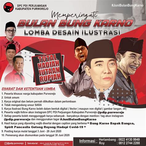 DPC PDI Perjuangan Kabupaten Purworejo Gelar Lomba Desain Ilustrasi