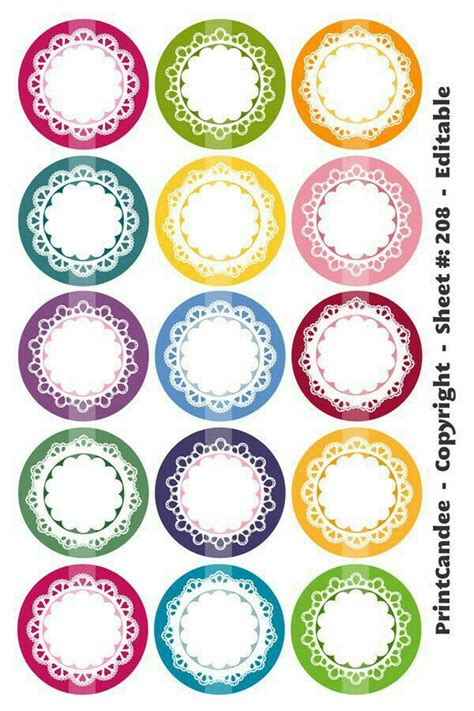 17 best Round Labels and Round Label Template Printables images on Pinterest | Printable labels ...