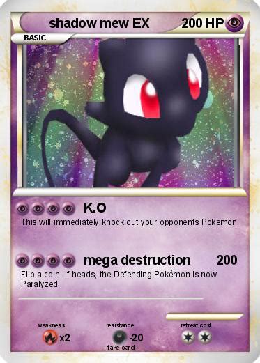 Pokémon Shadow Mew Ex 3 3 Ko My Pokemon Card